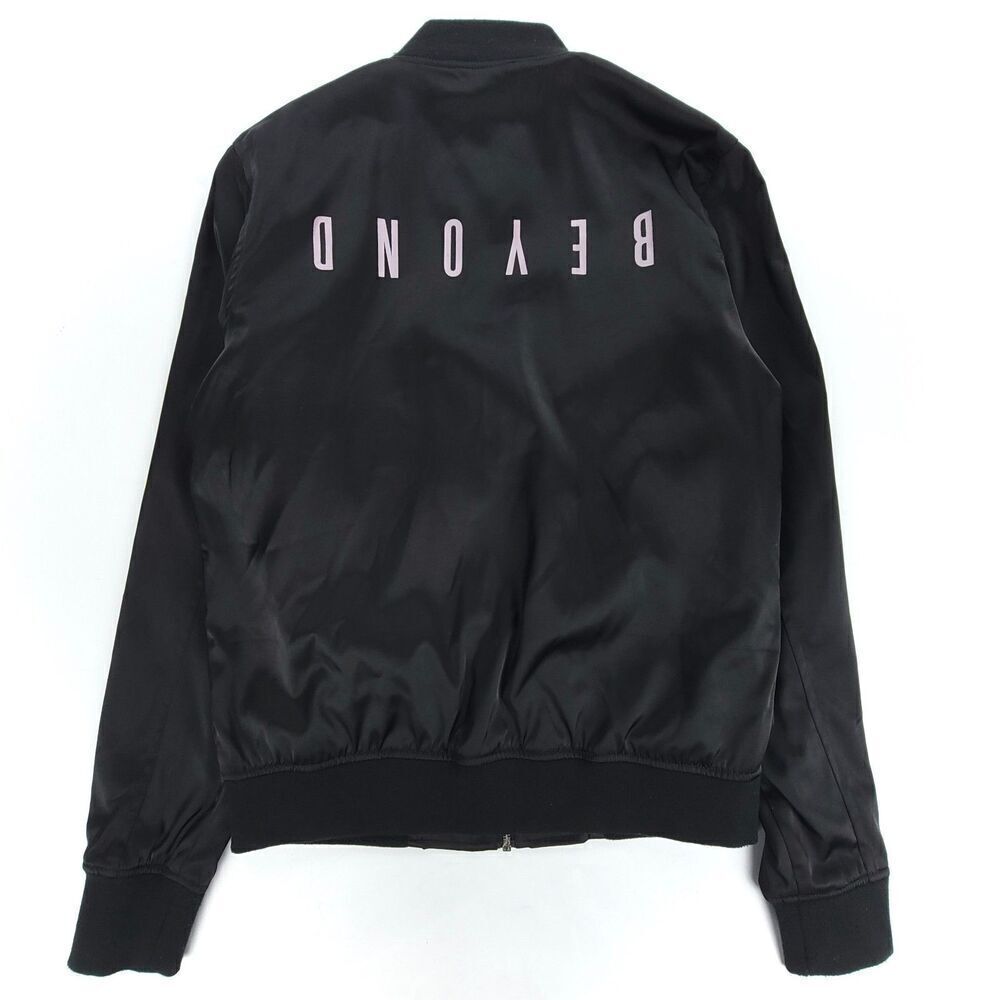 NEW Topman Beyond Minimal Zip up Bomber Jacket Black Streetwear Gorpcore Small